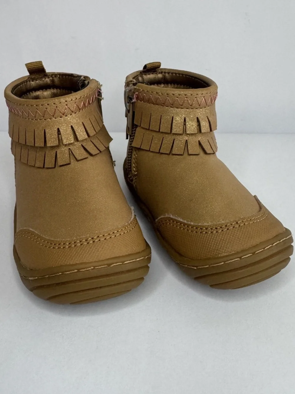 Share Stride Rite 360 Bootie Boots Toddler Size 5 Brown Fringe